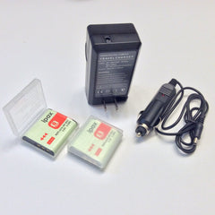 IPAX® Two Battery + Wall & Car Charger for Sony NP-BG1 / NP-FG1 - ipax store