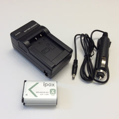 IPAX® Two Battery + Home Wall Charger + Car Plug Kit for Sony Cyber-Shot NP-BX1 NPBX1 Type X - ipax store