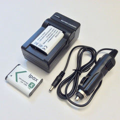 IPAX® Two Battery + Home Wall Charger + Car Plug Kit for Sony Cyber-Shot NP-BX1 NPBX1 Type X - ipax store