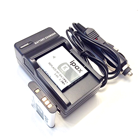 IPAX® Two Battery + Home Wall Charger + Car Plug Kit for Sony NP-BK1 NPBK1 NP-FK1 NPFK1