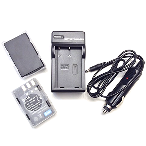 IPAX® Two Battery + Home&Wall Charger + Car Plug Kit for Nikon EN-EL9 ENEL9 Li-ion Battery