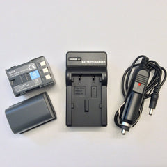 IPAX® Two Extended Battery + Home&Wall Charger + Car Plug for Canon BP-2L12, BP-2L13, BP-2L14, BP-2L24H - ipax store