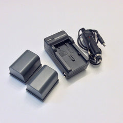 IPAX® Two Extended Battery + Home&Wall Charger + Car Plug for Canon BP-2L12, BP-2L13, BP-2L14, BP-2L24H - ipax store