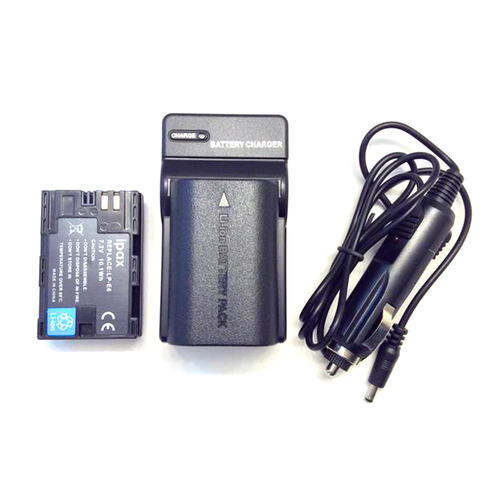 IPAX® Two Battery + Charger + Car Plug Kit for Canon LP-E6