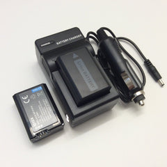 TWO IPAX Battery + Home&Wall Charger + Car Plug for Sony NP-FW50 Alpha 7/A7/A7 II/A7R/A7R II/A7S/33/55/A3000/A5000/A5100/A6000/A6300/A6500, CyberShot DSC-RX10 II/RX10M2, NEX-3/5/5T/6/7/C3/F3 Mirrorles - ipax store