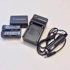 IPAX® Two Battery + Charger + Car Plug Kit for Sony NP-FM55H NPFM55H - ipax store