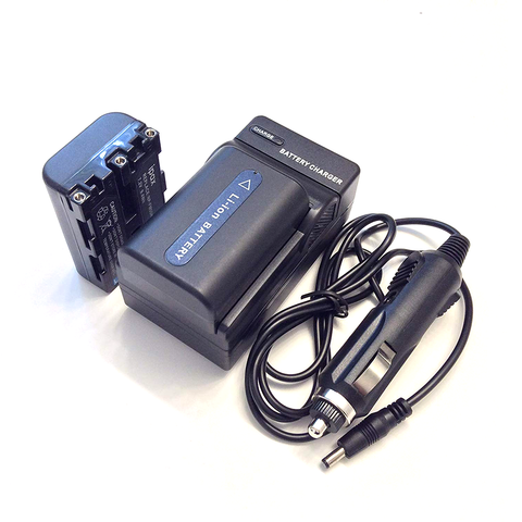 IPAX® Two Battery + Charger + Car Plug Kit for Sony NP-FM55H NPFM55H
