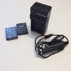 IPAX® 2x Battery+Charger+Car Plug for Nikon EN-EL12 ENEL12 - ipax store