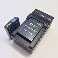 IPAX® 2x Battery+Charger+Car Plug for Nikon EN-EL12 ENEL12 - ipax store