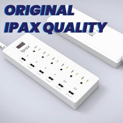 IPAX Power A6 White Surge Protector Power Strip with 6 USB Ports (6 Grounded Outlets + 6 USB Ports)