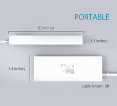 IPAX Power A6 White Surge Protector Power Strip with 6 USB Ports (6 Grounded Outlets + 6 USB Ports) - ipax store