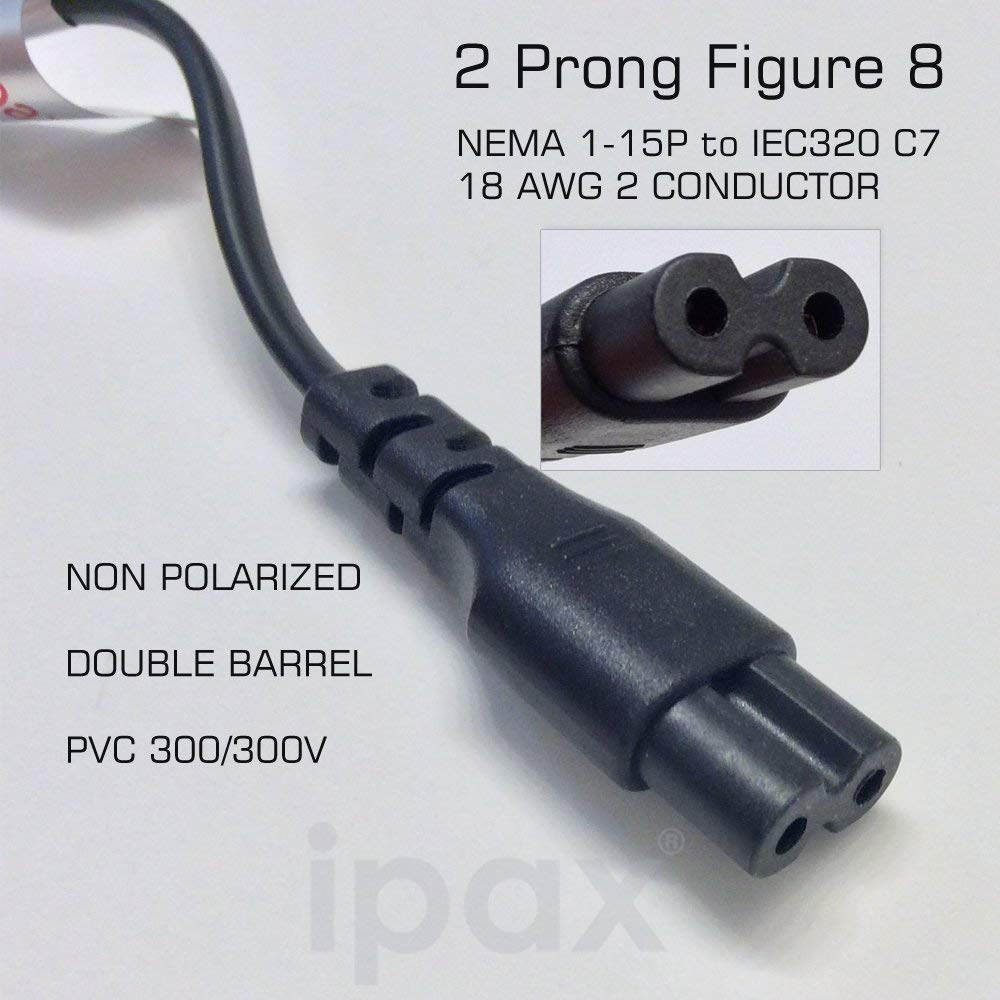 8ft 2-Prong AC Power Cable Cord for Roland Alpha Juno 1 & 2 106 D10 D50  Synth