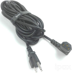 10 Feet Long Right Angled Black AC Power Cord Cable Pure Copper Wire Core in Retail Box for Computer Plasma TV Printer Monitor AC adapter