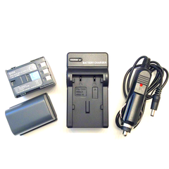 IPAX® Two Extended Battery + Home&Wall Charger + Car Plug for Canon BP-2L12, BP-2L13, BP-2L14, BP-2L24H - ipax store