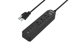 IPAX Power A3 Black Surge Protector Power Strip with 3 USB Ports ( 3 Grounded Outlets + 3 USB Ports) - ipax store