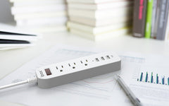IPAX Power A3 White Surge Protector Power Strip with 3 USB Ports ( 3 Grounded Outlets + 3 USB Ports) - ipax store