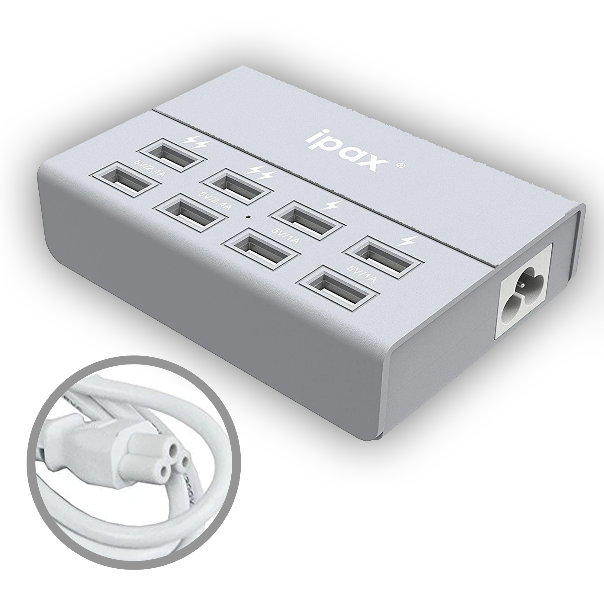 Chargeur Mural USB 6 Ports pour Plusieurs appareils Power hub de Bureau  Smart Plug Station de Charge pour iPhone XS/X iPad Pro/air Galaxy s9 / s8  LG Ordinateur Portable Smartphone : 