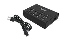 IPAX Power U8 Black Smart 8-Port USB Charging Station with Surge Protection - ipax store