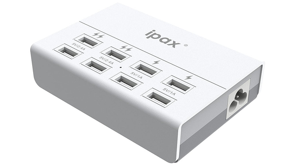 IPAX Power U8 White USB Charging Station with 8 USB Ports and Surge Protection - ipax store